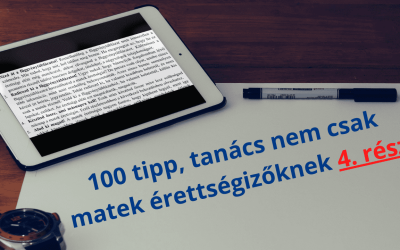 Tippek, tanácsok matek érettségizőknek